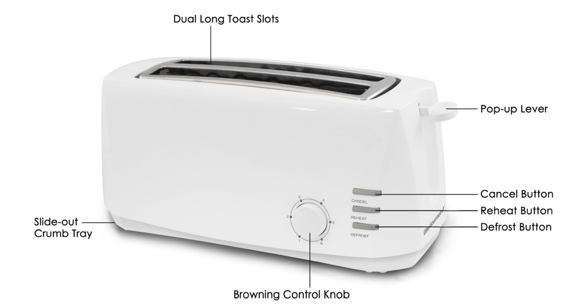 Elite Gourmet ECT4829B Long Slot 4 Slice Toaster Instructions Manual Elite Gourmet ECT4829B Long Slot 4 Slice Toaster-1