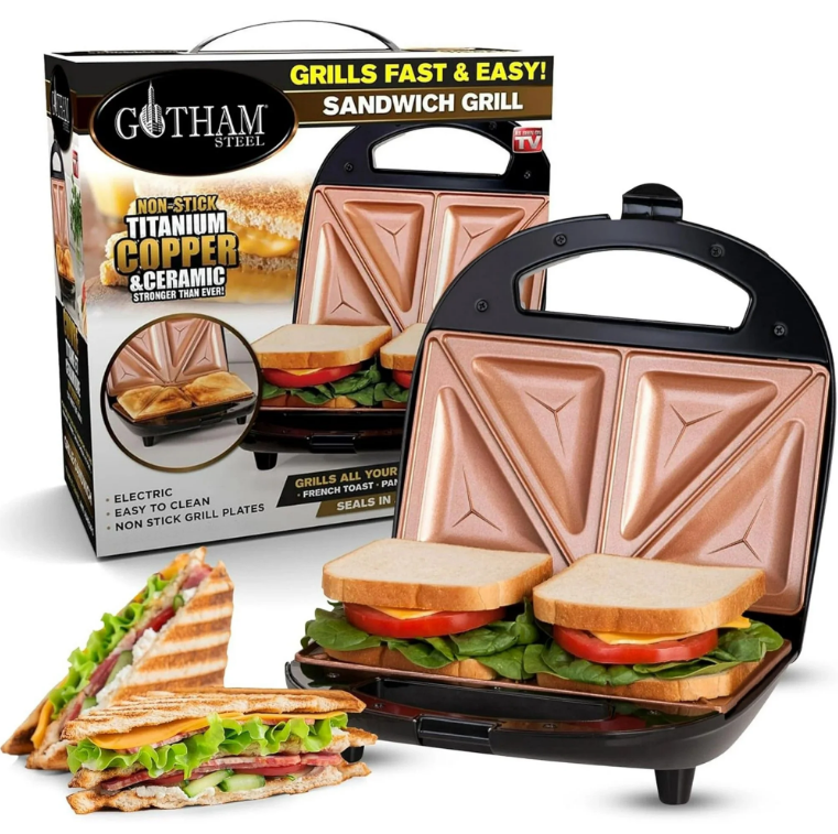 Gotham Steel Nonstick Panini Press Sandwich Maker Manual Gotham Steel Nonstick Panini Press Sandwich Maker-product