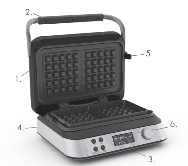 GreenPan 2-Square Waffle Maker Iron-1