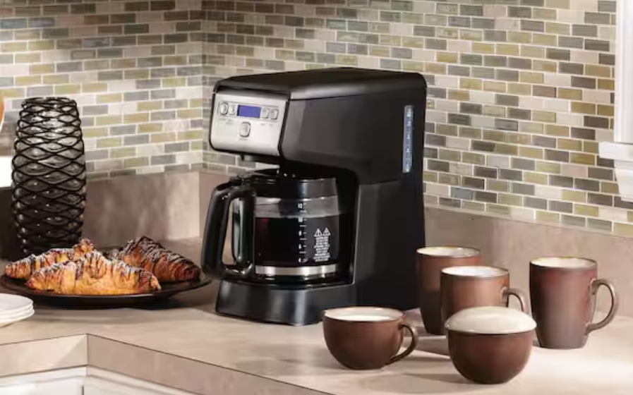 Hamiton Beach 46200 12 Cup Compact Programmable Drip Coffee Maker-featured