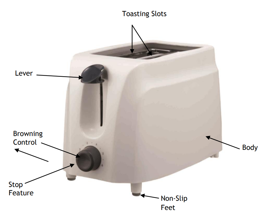 Holstein Housewares 2-Slice Toaster User Manual Holstein Housewares 2 Slice Toaster-1
