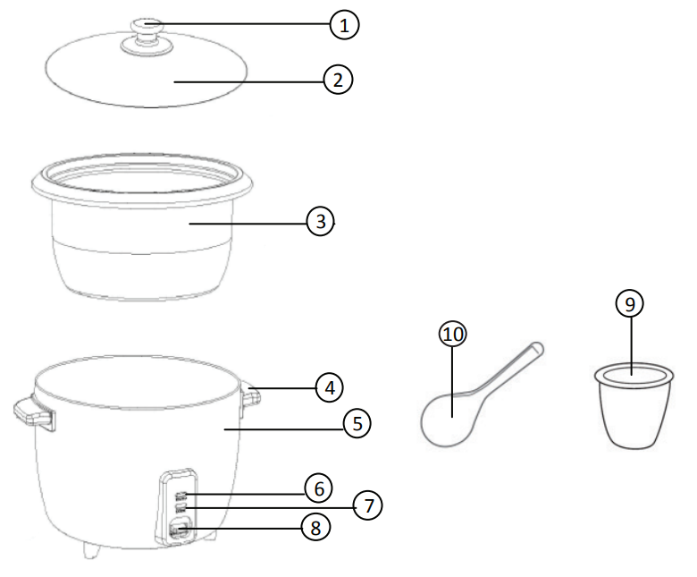 IMUSA GAU-00011 Electric Nonstick Rice Cooker-1