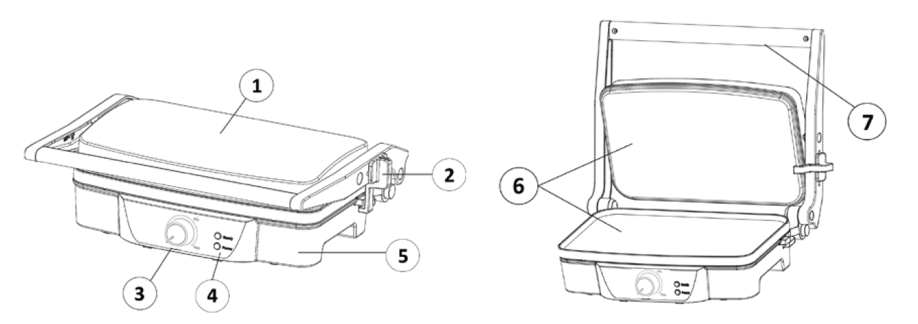 IMUSA GAU-80350 Stainless Steel Panini Press 1