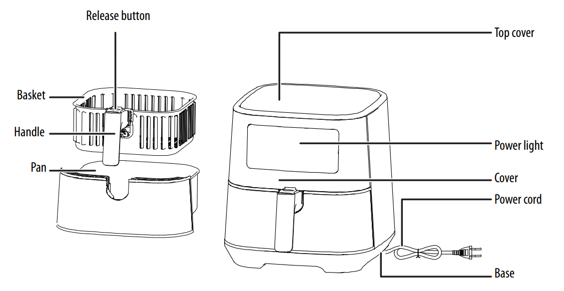 Insignia NS-AF5DSS2 5 Qt Digital Control Air Fryer User Guide Insignia NS-AF5DSS2 5 Qt Digital Control Air Fryer-1
