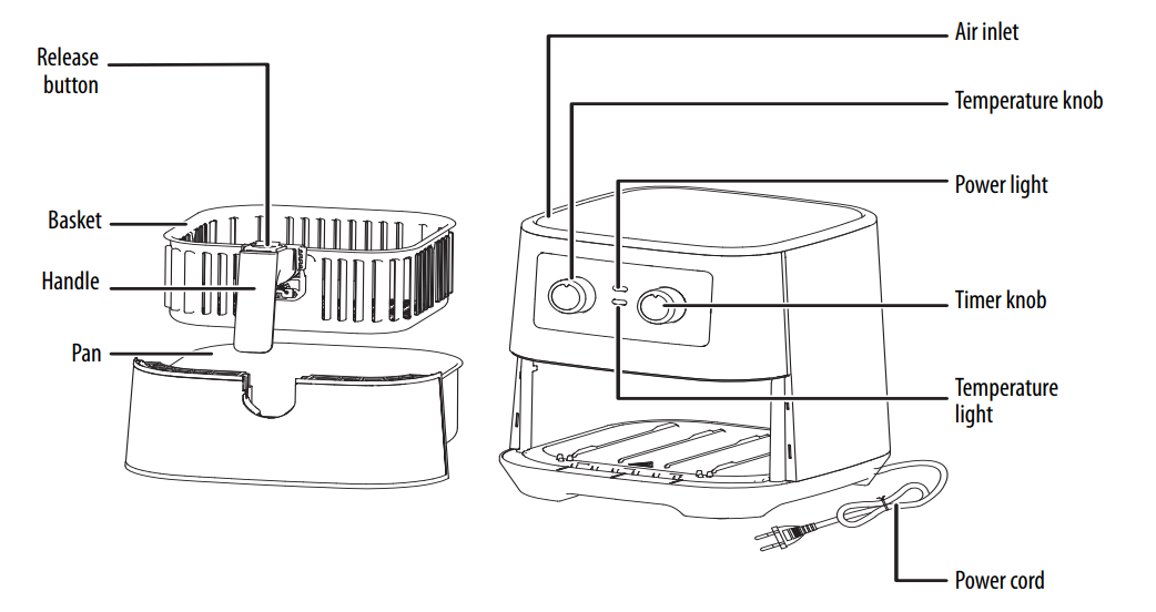 Insignia NS-AF5MSS2 5 Qt Mechanical Control Air Fryer User Guide Insignia NS-AF5MSS2 5 Qt Mechanical Control Air Fryer-1