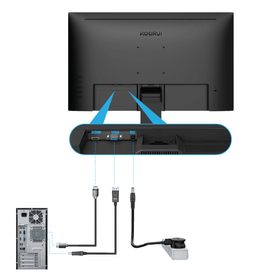 KOORUI E2212F 22-Inch Computer Monitor-11