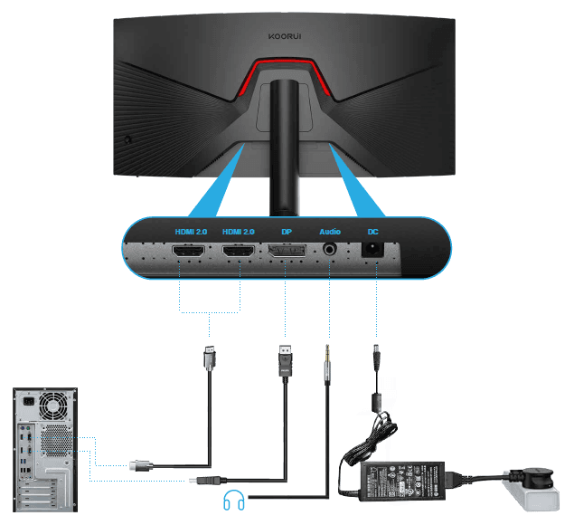KOORUI KR-34E6UC 34-inch Curved Ultrawide WQHD Gaming Monitor-21