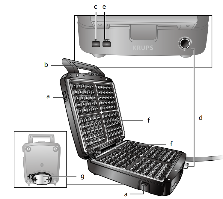 KRUPS 4-Slice Belgian Waffle Maker-1