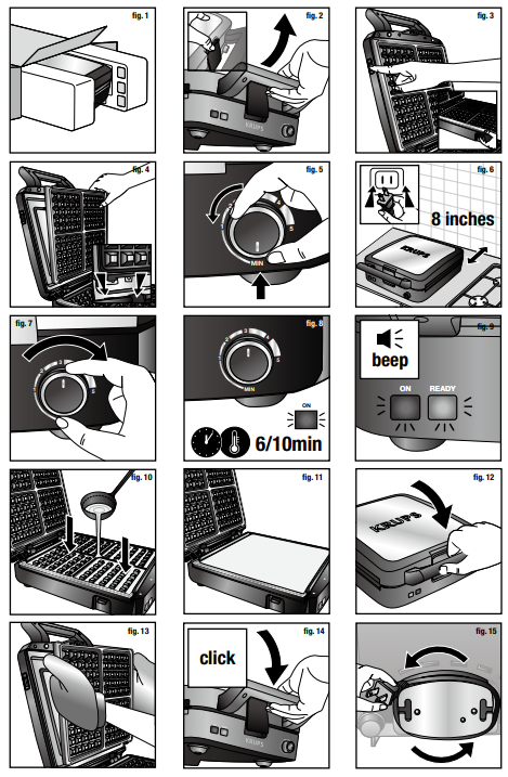 KRUPS 4-Slice Belgian Waffle Maker-2