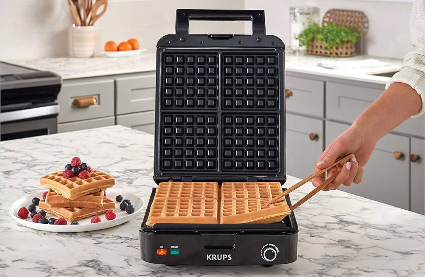 KRUPS 4-Slice Belgian Waffle Maker User Guide