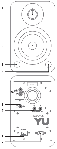 Kanto YU Powered Bookshelf Speakers-2