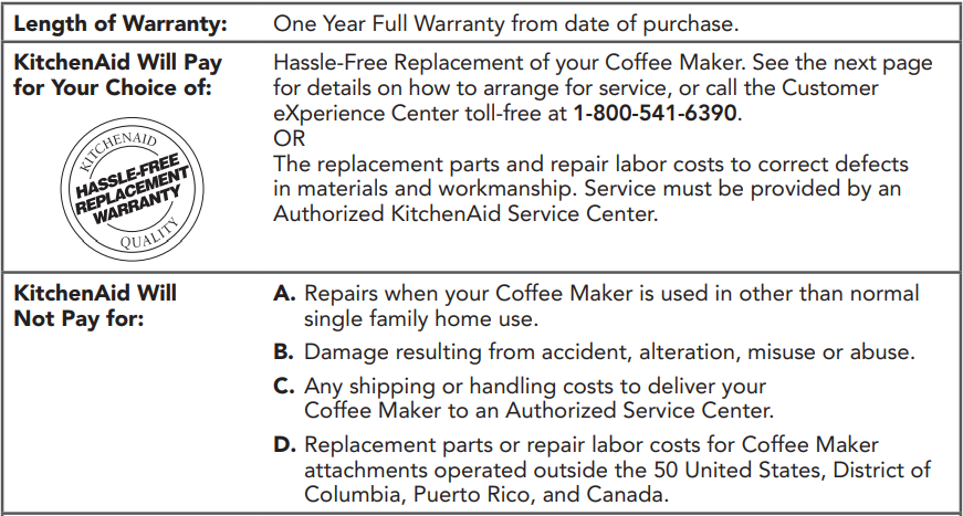 KitchenAid KCM1209DG Drip Coffee Maker Owner Manual KitchenAid KCM1209DG Drip Coffee Maker-27