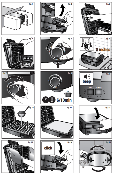 Krups Breakfast Set Stainless Steel Waffle Maker-2