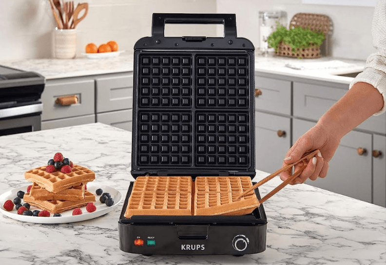 Krups Breakfast Set Stainless Steel Waffle Maker-featured