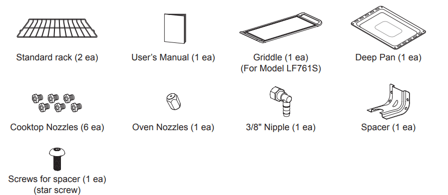 LG LF761S Gas Cooker with Glass Lid and Large Oven-2