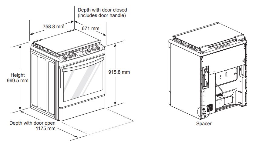 LG LF761S Gas Cooker with Glass Lid and Large Oven-6