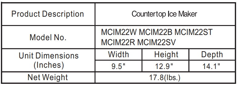 Magic Chef 27-LB Portable Countertop Ice Maker-1