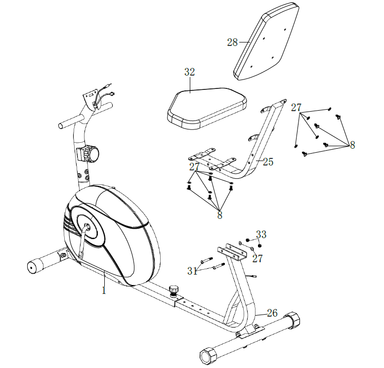 Marcy ME709 Recumbent Exercise Bike 8