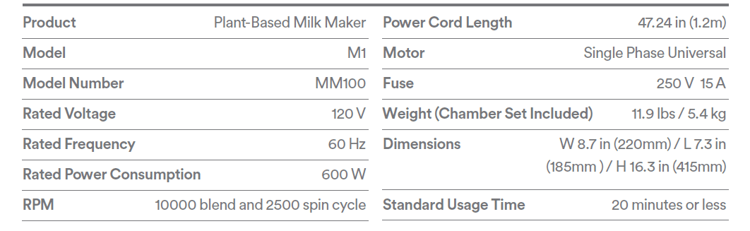 Nama M1 Plant Milk Maker 34