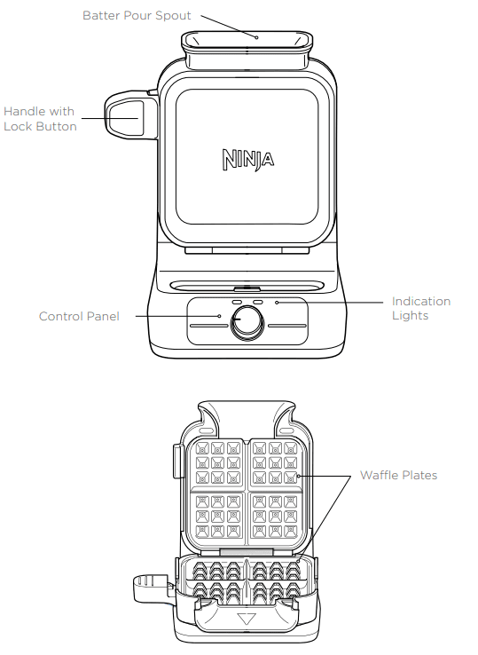 Ninja BW1001 NeverStick PRO Belgian Waffle Maker-3