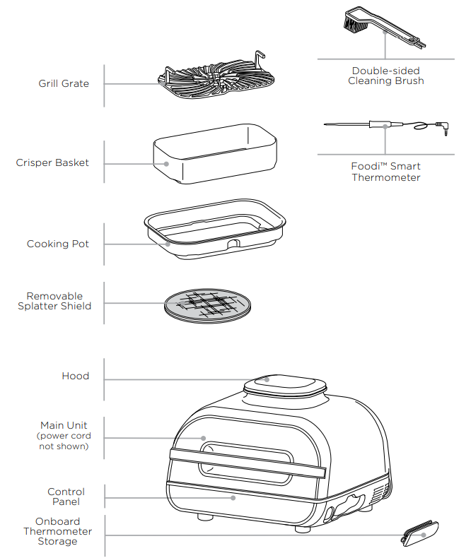 Ninja FG551 Foodi Smart XL 6-in-1 Indoor Grill with Air Fry-1