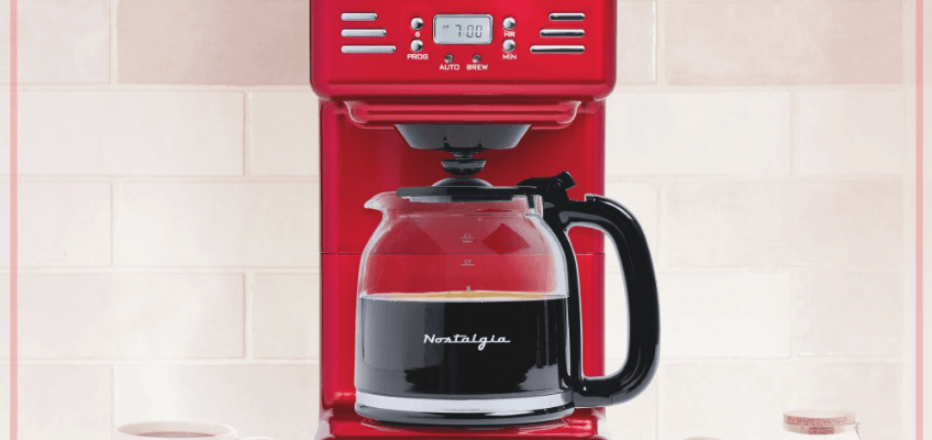 Nostalgia RCOF120AQ Retro 12-Cup Programmable Coffee Maker Instruction Manual Nostalgia RCOF120AQ Retro 12-Cup Programmable Coffee Maker-featured