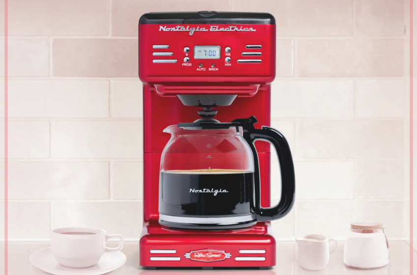 Nostalgia RCOF120AQ Retro 12-Cup Programmable Coffee Maker-featured