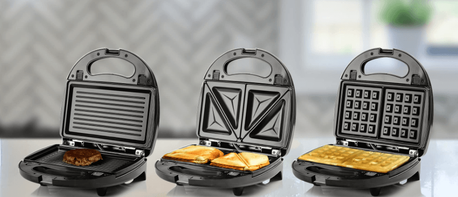 OVENTE GPI302B 3 in 1 Electric Sandwich Maker-featured