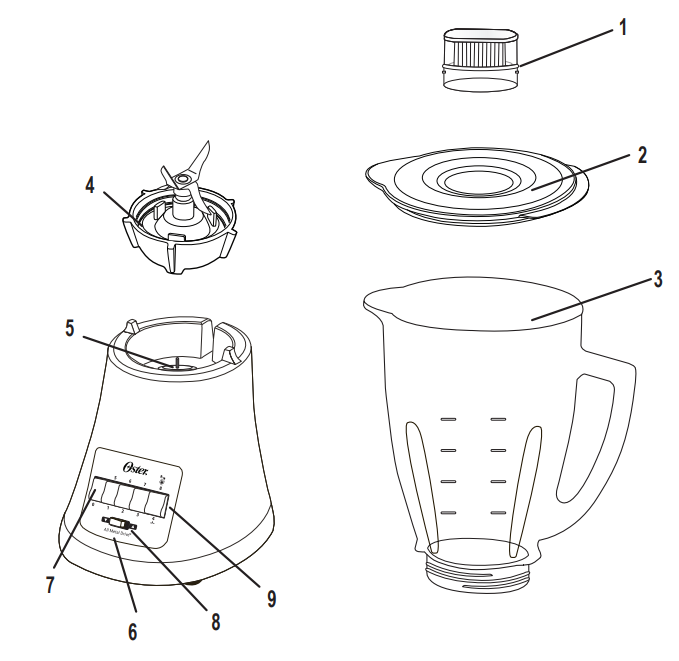 Oster BLSTMEG-G00 Classic Series 8-Speed Blender-1