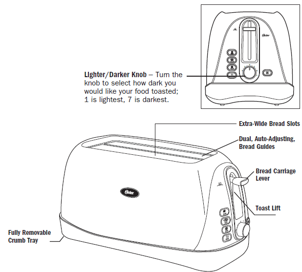 Oster TSSTTR6330-NP Long Slot 4-Slice Toaster-1