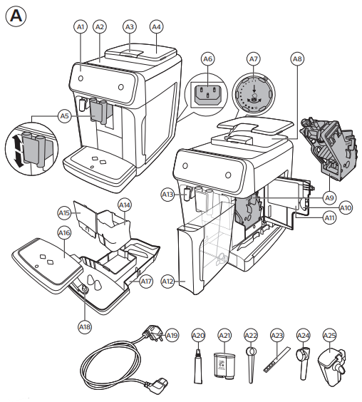 PHILIPS 4300 Series Fully Automatic Espresso Machine User Manual PHILIPS 4300 Series Fully Automatic Espresso Machine-1