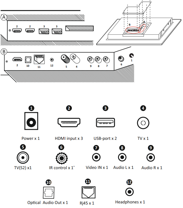 Parallel AV AVS550SM Waterproof Smart Mirror TV-8