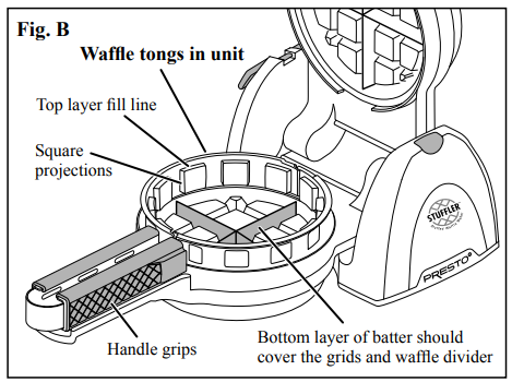 Presto 03512 Stuffler Stuffed Waffle Maker-product -2