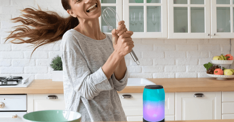 QFX BT-222 LED Bluetooth Speaker-featured