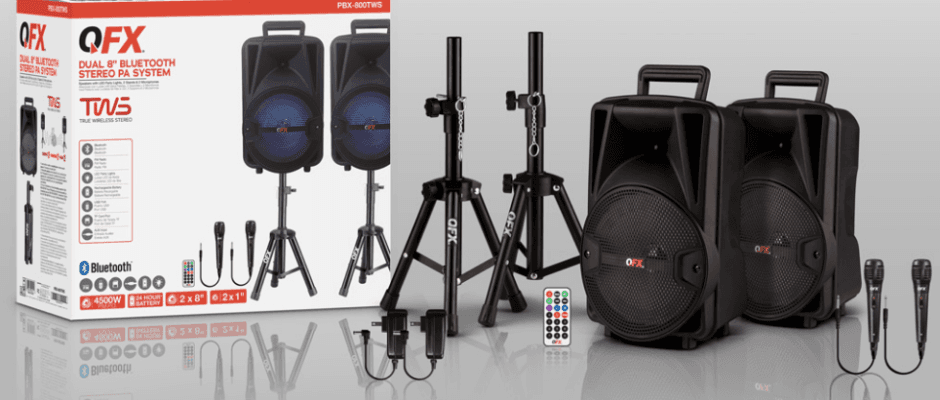 QFX BT-60-RD Bluetooth Speaker-featured