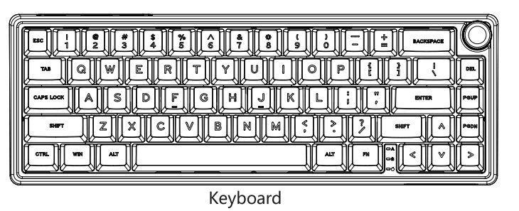 RK ROYAL KLUDGE R65 Wired Gaming Keyboard-1