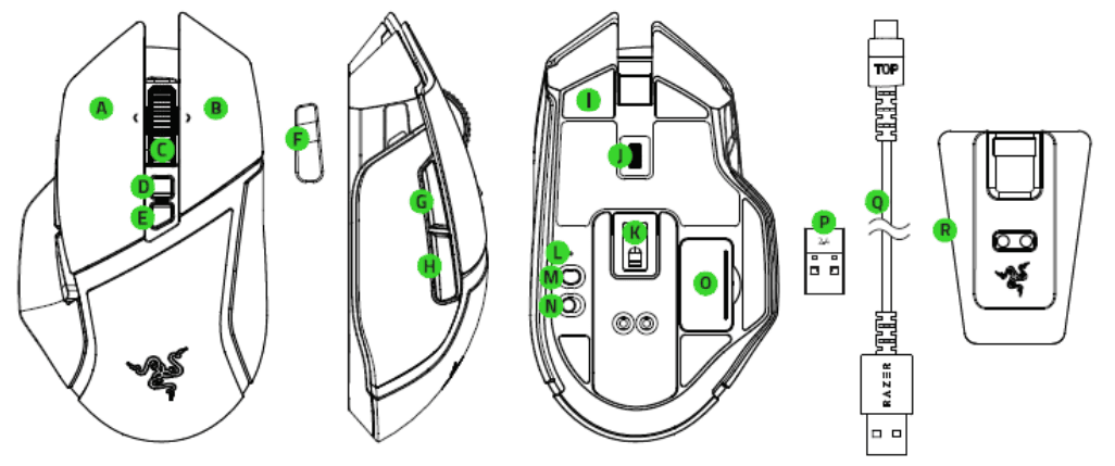 Razer Basilisk Ultimate Wireless Gaming Mouse User Guide Razer Basilisk Ultimate Wireless Gaming Mouse 1