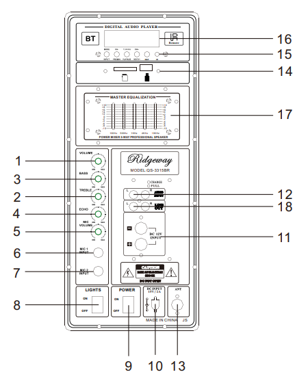 Ridgeway QS3315BR Portable Active Speaker System-2
