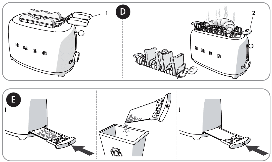 SMEG 2 Slice Retro Toaster 2