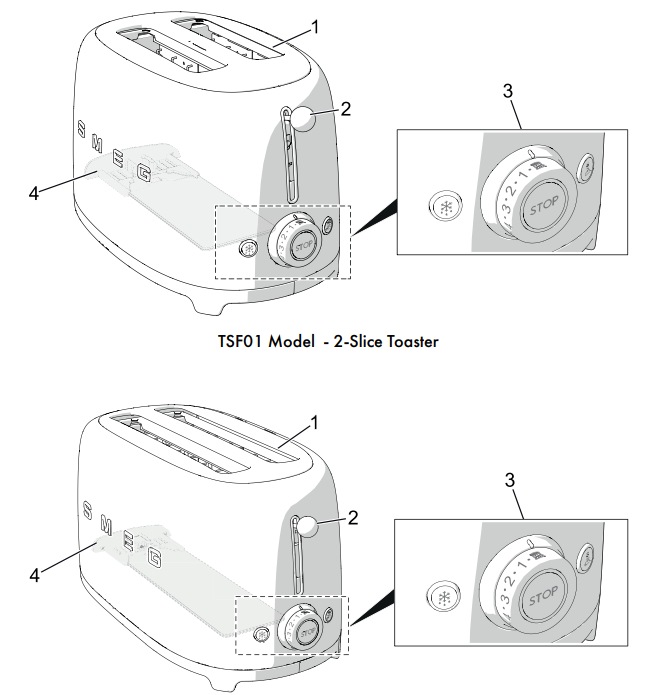 SMEG TSF02 Retro Style 4 Slice Toaster-1