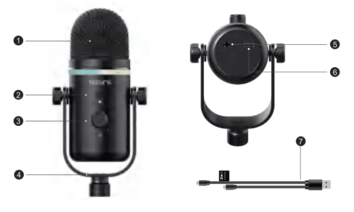 TECURS MR03 RGB Gaming Microphone-1