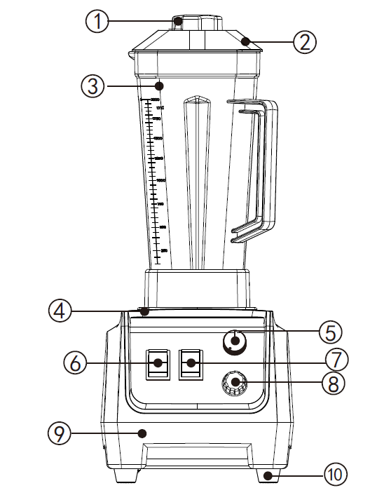 UneedMe HS-206D Professional Blender 2