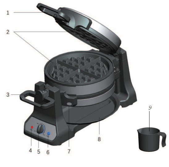 VEVOR SW-2089S 2-Layer Waffle Maker-3
