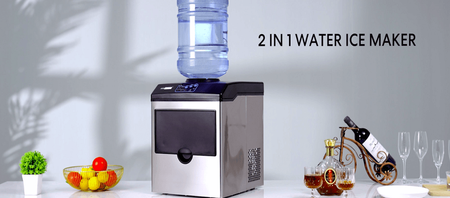 VivoHome VH1043 2-in-1 Ice Maker with Water Dispenser-feat