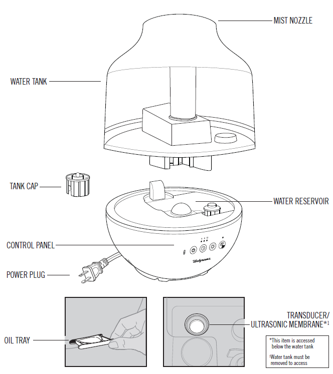 Walgreens UHE WGC2 Medium Sized Room Humidifier 1