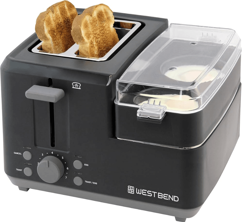 West Bend 78500 2-Slice Toaster Breakfast Station-product