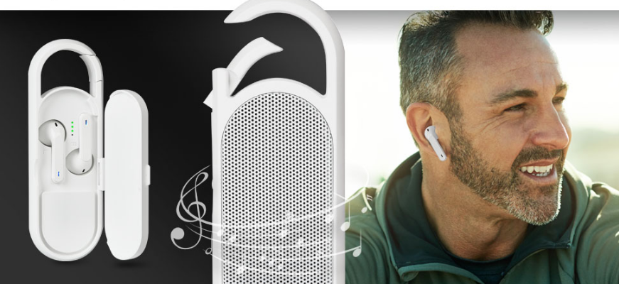 Acoustic Research ARTW30BK Duo Wireless Speaker and Earbuds-featured