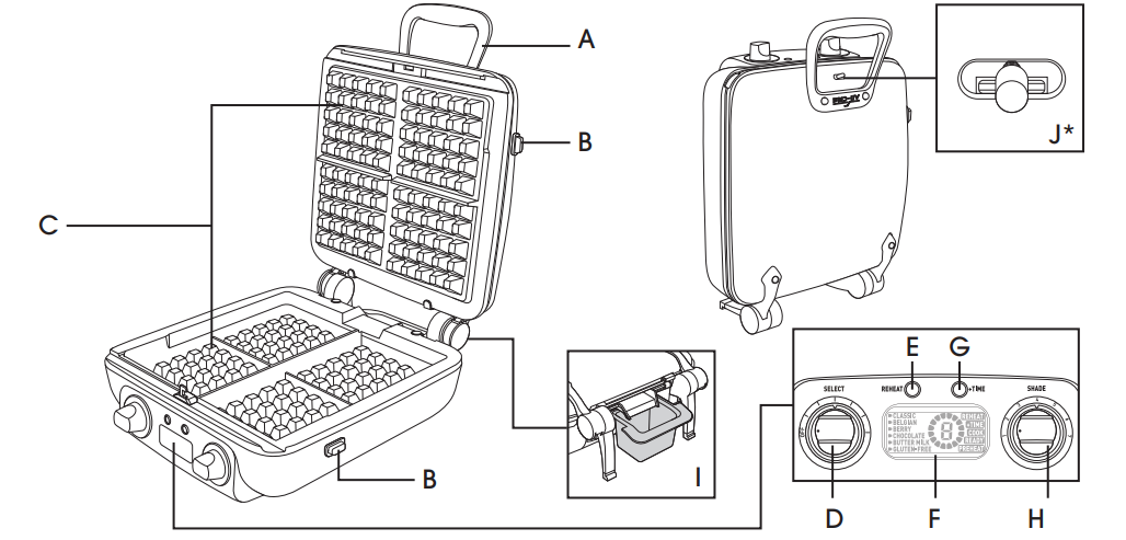 All-Clad WD824D51 4-Slice Waffle Maker-1