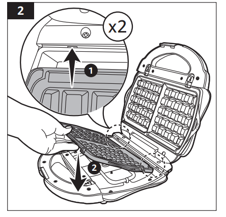 Amazon Basics B0BCPT6JLY 3-in-1 Waffle Maker 2
