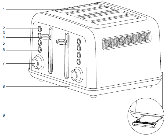 BUYDEEM DT640 4-Slice Toaster-1